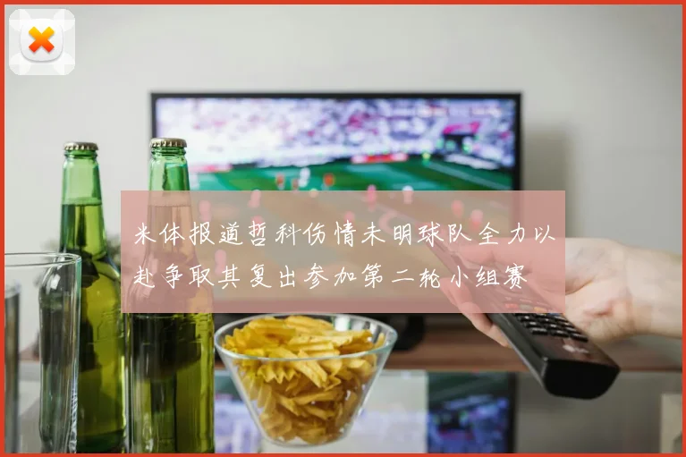 米体报道哲科伤情未明球队全力以赴争取其复出参加第二轮小组赛